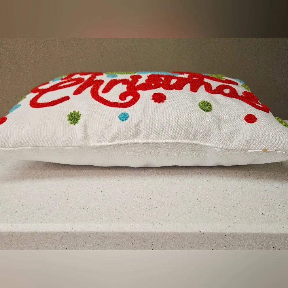Merry Christmas Holiday Accent Pillow